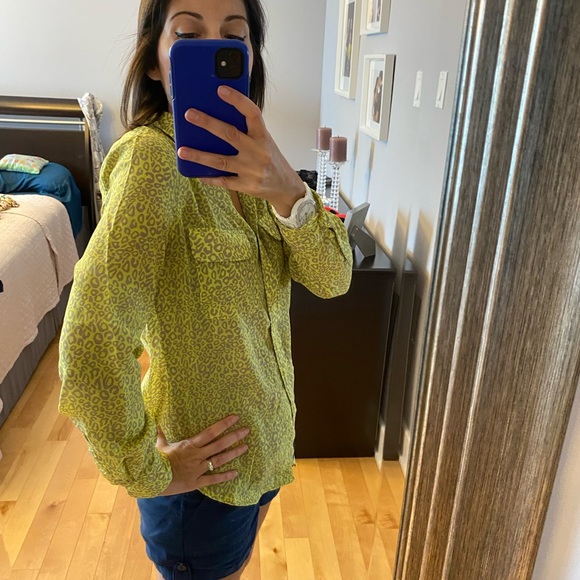 Gorgeous Banana Republic blouse, awesome colour - Picture 1 of 5